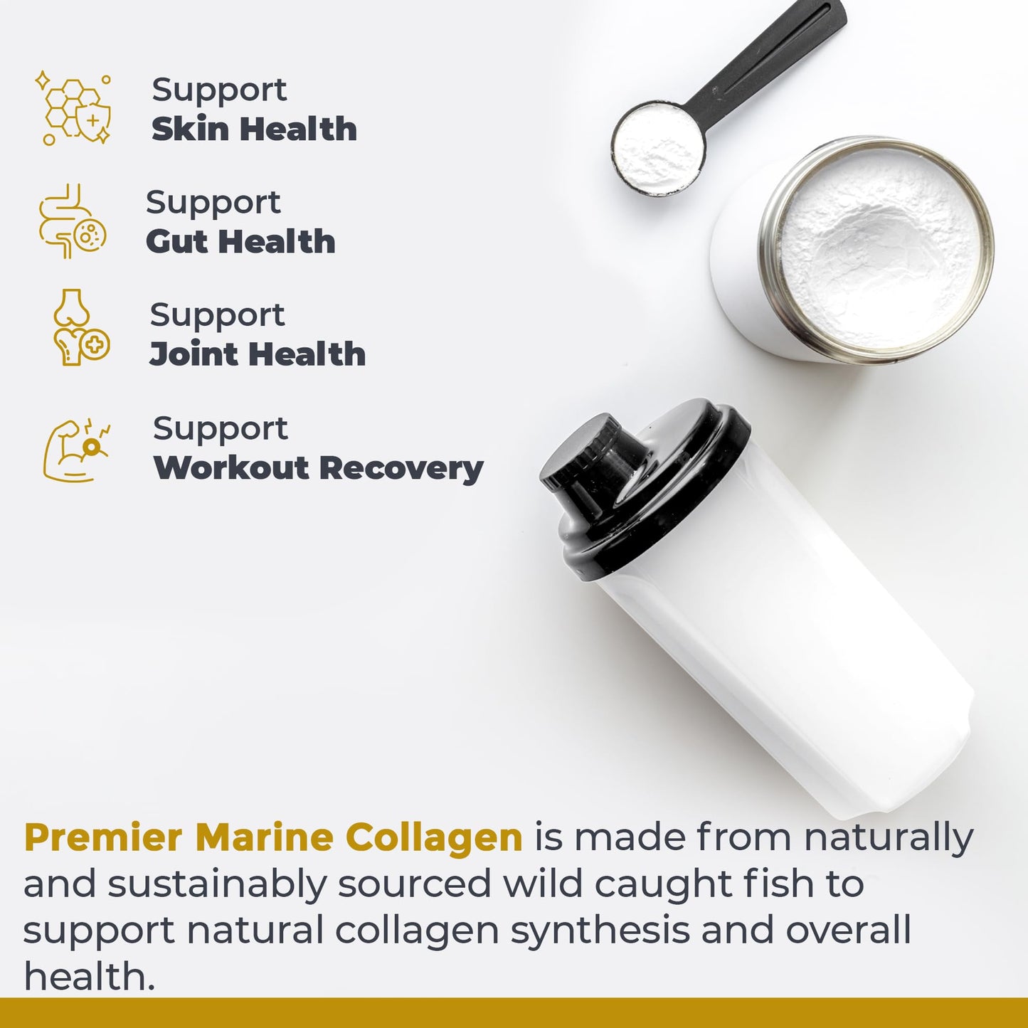 Premier Research Labs Marine Collagen - Marine Collagen Peptides, Hydrolyzed Marine Collagen Powder, Fish Collagen for Women and Men, 5g Collagen Per Serving for Skin, Joint, and Gut Health - 7 Oz - dailyvitalstore