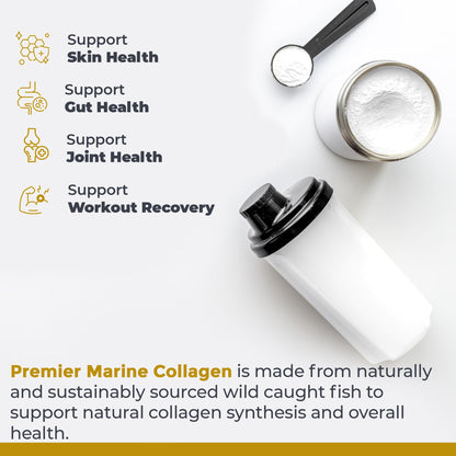 Premier Research Labs Marine Collagen - Marine Collagen Peptides, Hydrolyzed Marine Collagen Powder, Fish Collagen for Women and Men, 5g Collagen Per Serving for Skin, Joint, and Gut Health - 7 Oz - dailyvitalstore