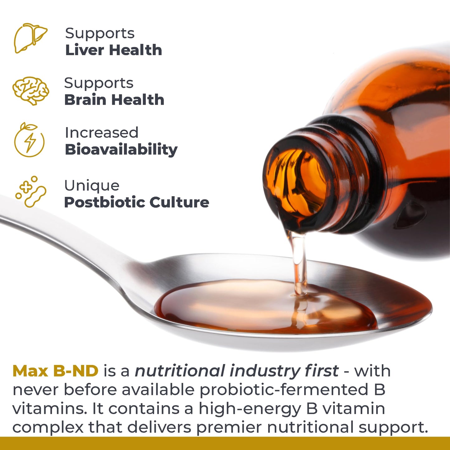 Premier Research Labs Max B-ND Liquid Vitamin - B-Complex for Liver & Brain Health - Sublingual Drops for Energy, Immune & Adrenal Support - 2 fl oz - Thiamin, B12, B6 & More - for Men, Women - dailyvitalstore