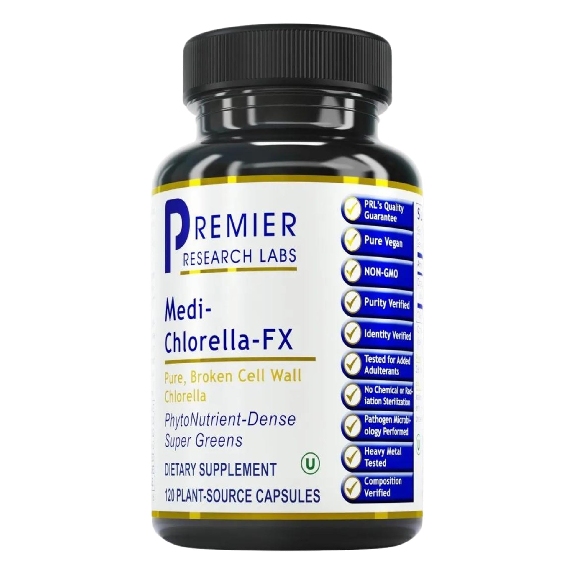 Premier Research Labs Medi Chlorella-FX - Chlorella Capsules, Chlorophyll Capsules, Organic Pills for Women & Men, Chlorophyll Supplement - 120 Vegetarian Capsules - dailyvitalstore
