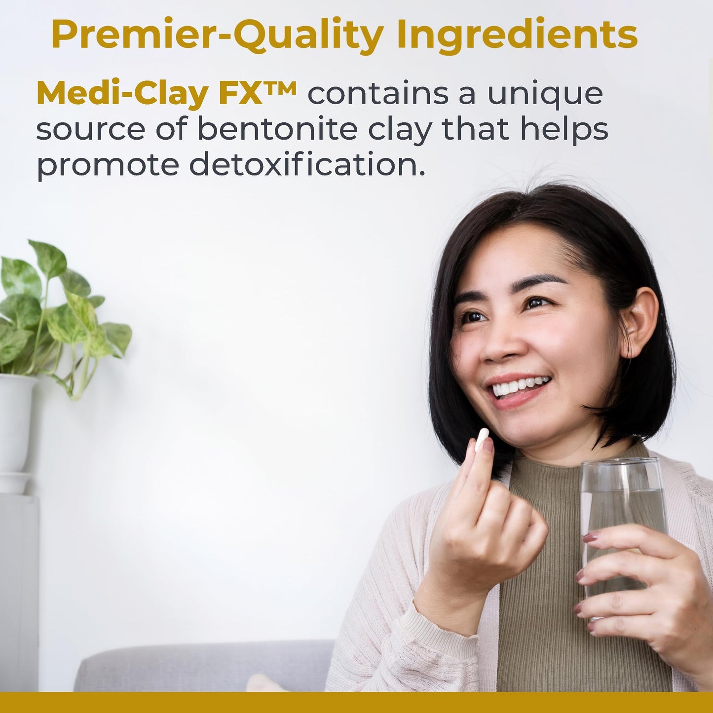 Premier Research Labs Medi-Clay-FX: Bentonite Clay Capsules for Detoxification | Food Grade Smectite Supplement | Absorb Toxins, Supports Cellular Health and Mold Detox - 90 Capsules - dailyvitalstore