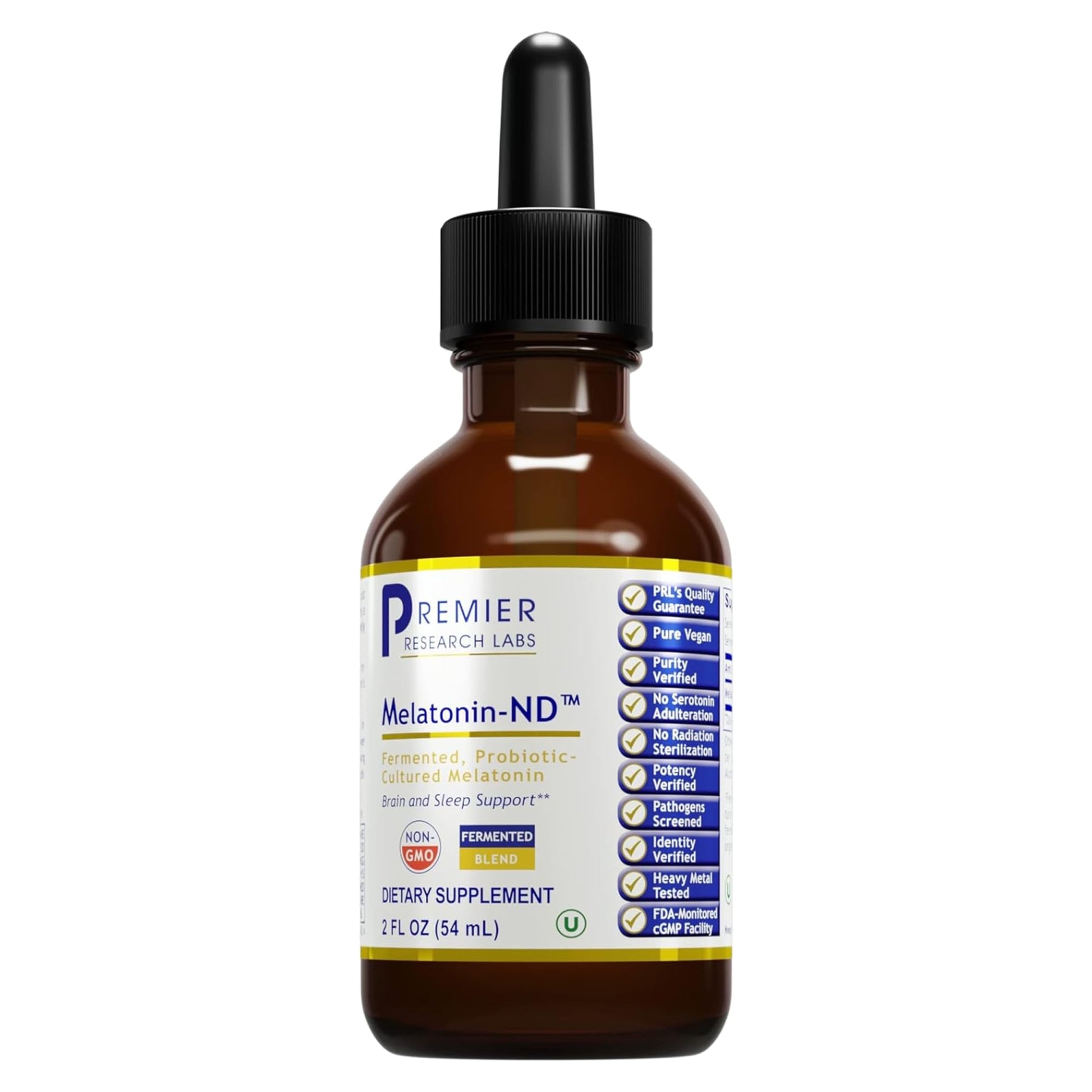 Premier Research Labs Melatonin-ND - Melatonin Liquid, Liquid Melatonin for Adults, Sublingual Melatonin Drops, Made with Organic Ingredients, Vegan Friendly - 2 Fl Oz (54 Servings) - dailyvitalstore