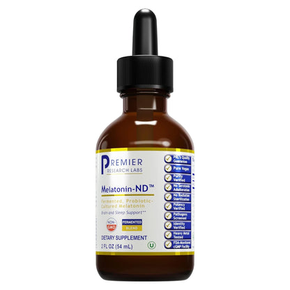 Premier Research Labs Melatonin-ND - Melatonin Liquid, Liquid Melatonin for Adults, Sublingual Melatonin Drops, Made with Organic Ingredients, Vegan Friendly - 2 Fl Oz (54 Servings) - dailyvitalstore