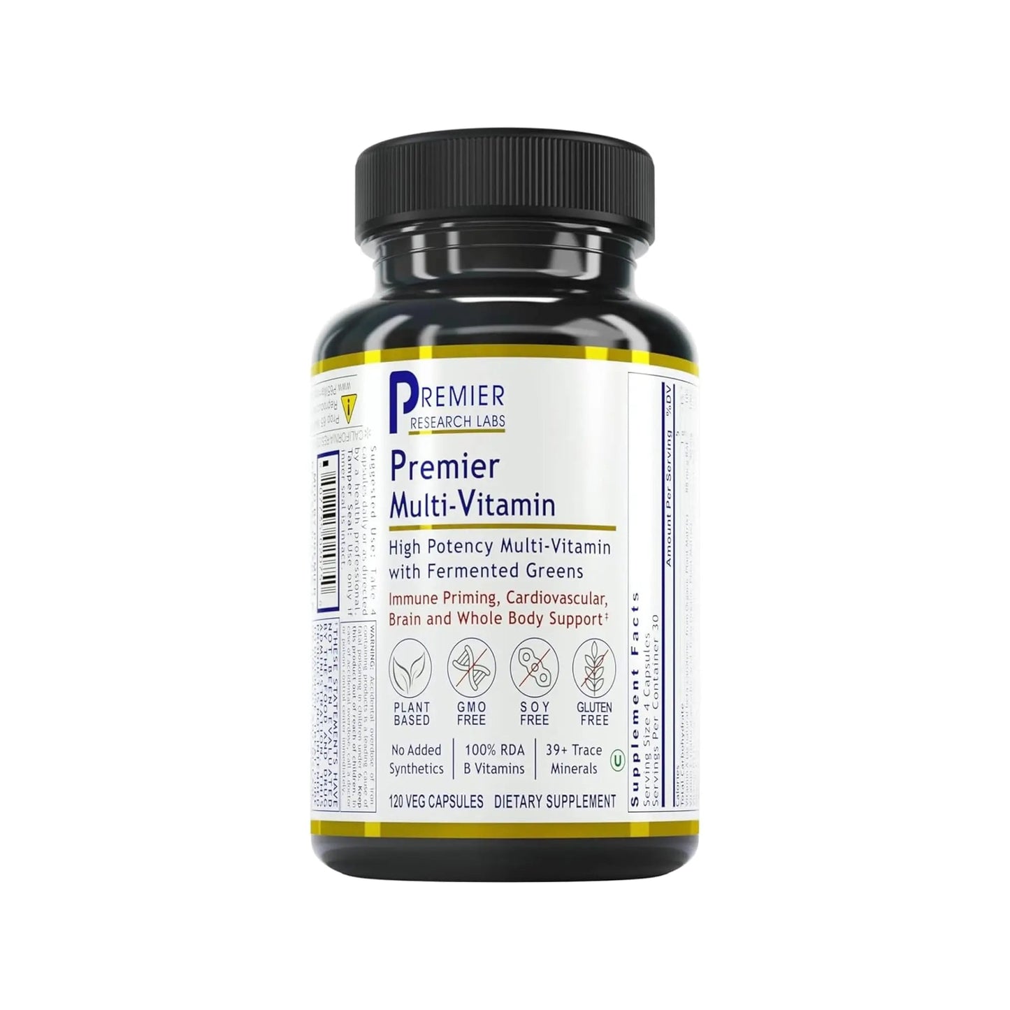 Premier Research Labs Multi-Vitamin - Immune, Brain & Heart Support | with Prebiotics and Postbiotics | Vegan Capsules for Men & Women - dailyvitalstore