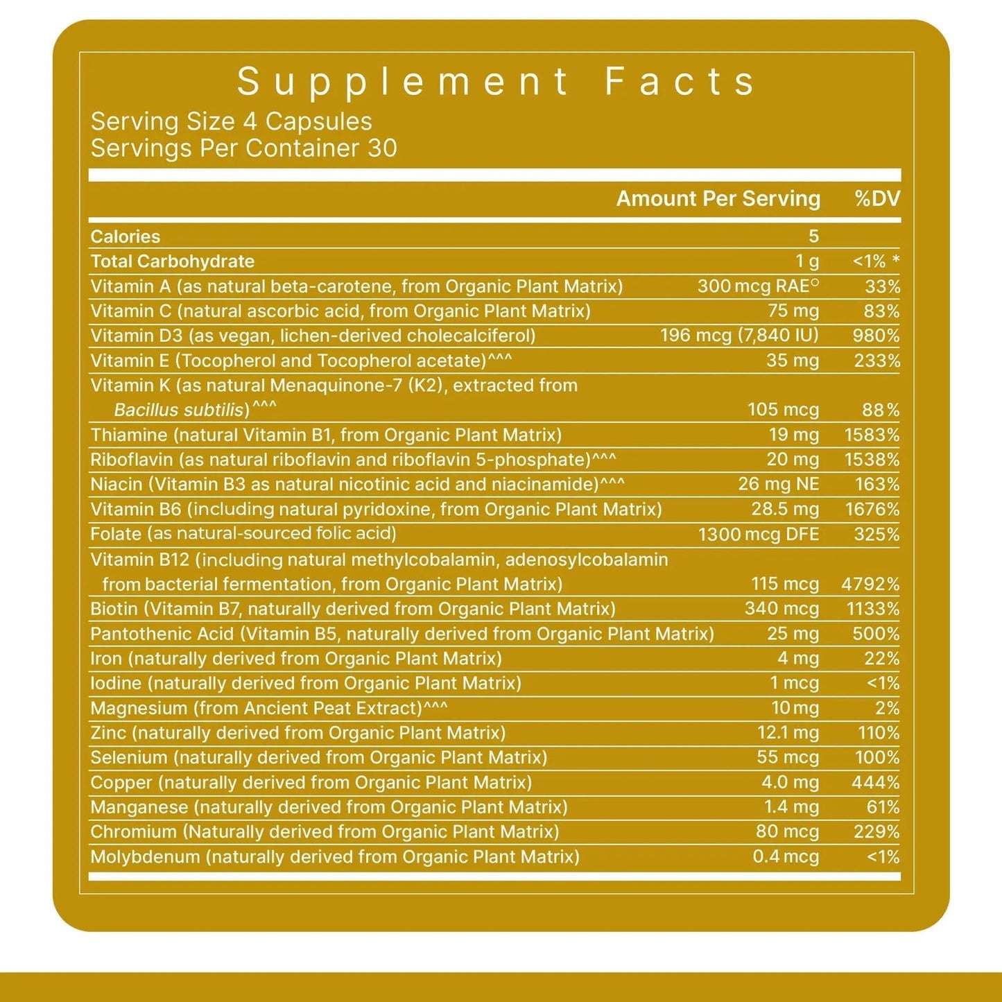 Premier Research Labs Multi-Vitamin - Immune, Brain & Heart Support | with Prebiotics and Postbiotics | Vegan Capsules for Men & Women - dailyvitalstore