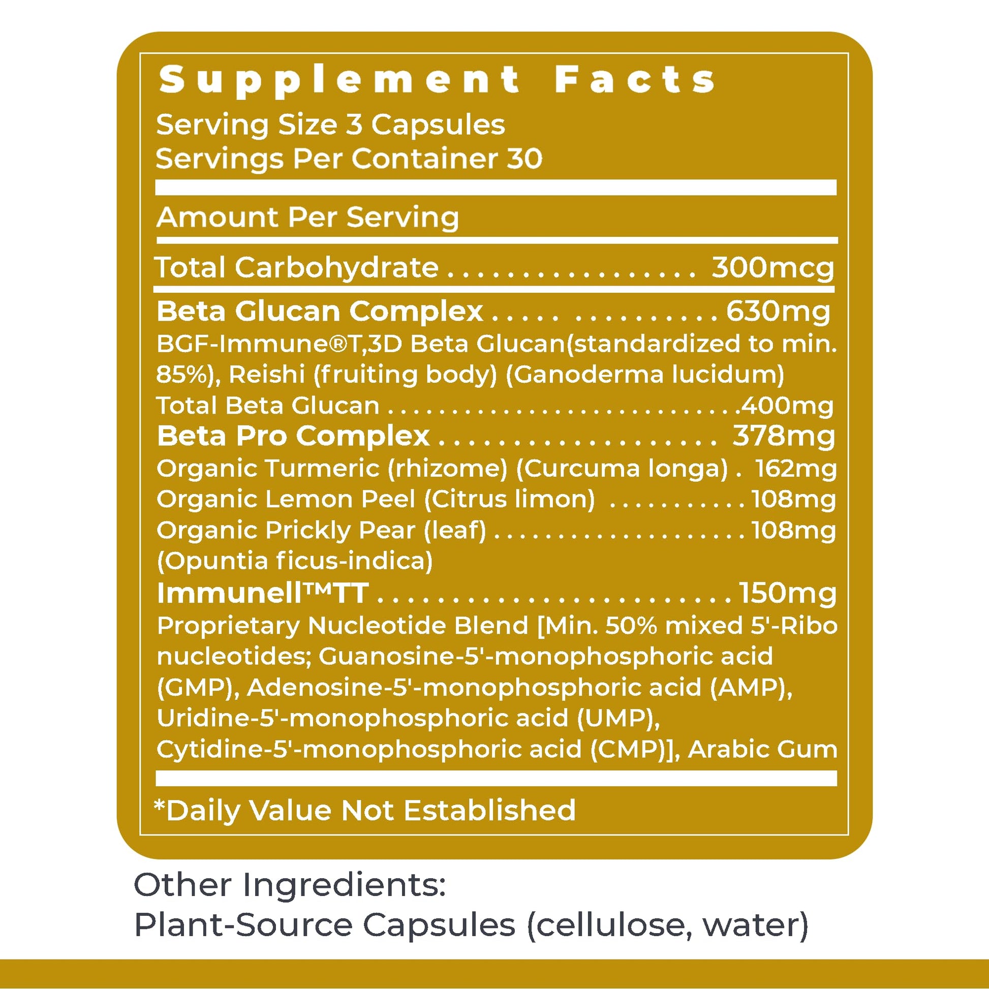 Premier Research Labs Nucleo Immune - Beta Glucan Supplements, Beta Glucans, Phytochemicals, Prickly Pear, Fiber, Immune Support - 90 Capsules - dailyvitalstore