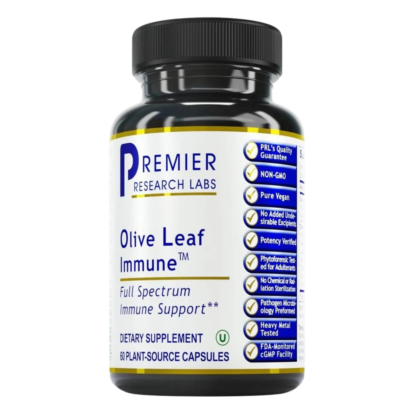 Premier Research Labs Olive Leaf Immune - Olive Leaf Extract Capsules, The Olive Leaf Pills with Phytonutrient Oleuropeinm, Herbal Supplement for Immune & Heart Health Support - 60 Vegetarian Capsules - dailyvitalstore