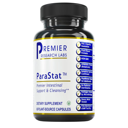 Premier Research Labs ParaStat - Intestinal Cleanse, Natural Gut Cleanse for Women & Men, Support for Colon Detox, Bloating, Digestion & Constipation - 90 Capsules (30 Day Supply) - dailyvitalstore