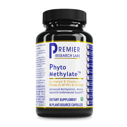 Premier Research Labs Phyto Methylate - B Vitamin Supplement - Supports Methylation, Detox, Brain & Heart Health - 5-MTHF & P5P - 60 Plant-Source Capsules - dailyvitalstore