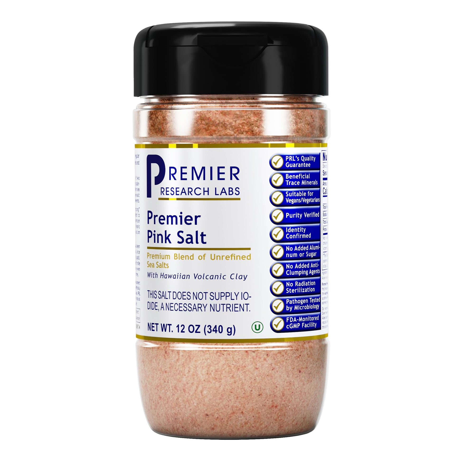 Premier Research Labs Pink Salt - Our Pink Sea Salt is a Hawaiian Red Alaea Sea Salt and Australian Salt Blend for Cooking, Baking with Minerals and Rich Taste - 12 oz - dailyvitalstore