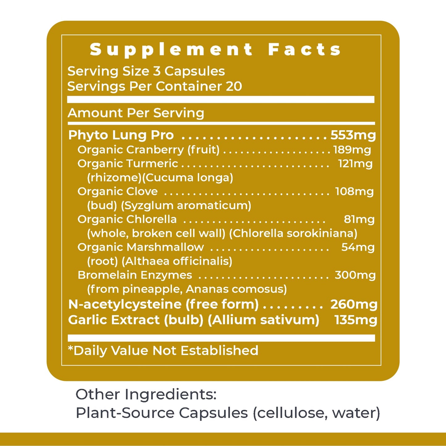 Premier Research Labs PneumoVen - Lung Support Supplement w/Bromelain & NAC, Lung Health Support Vitamins, Lung Cleanse - 60 Capsules - dailyvitalstore