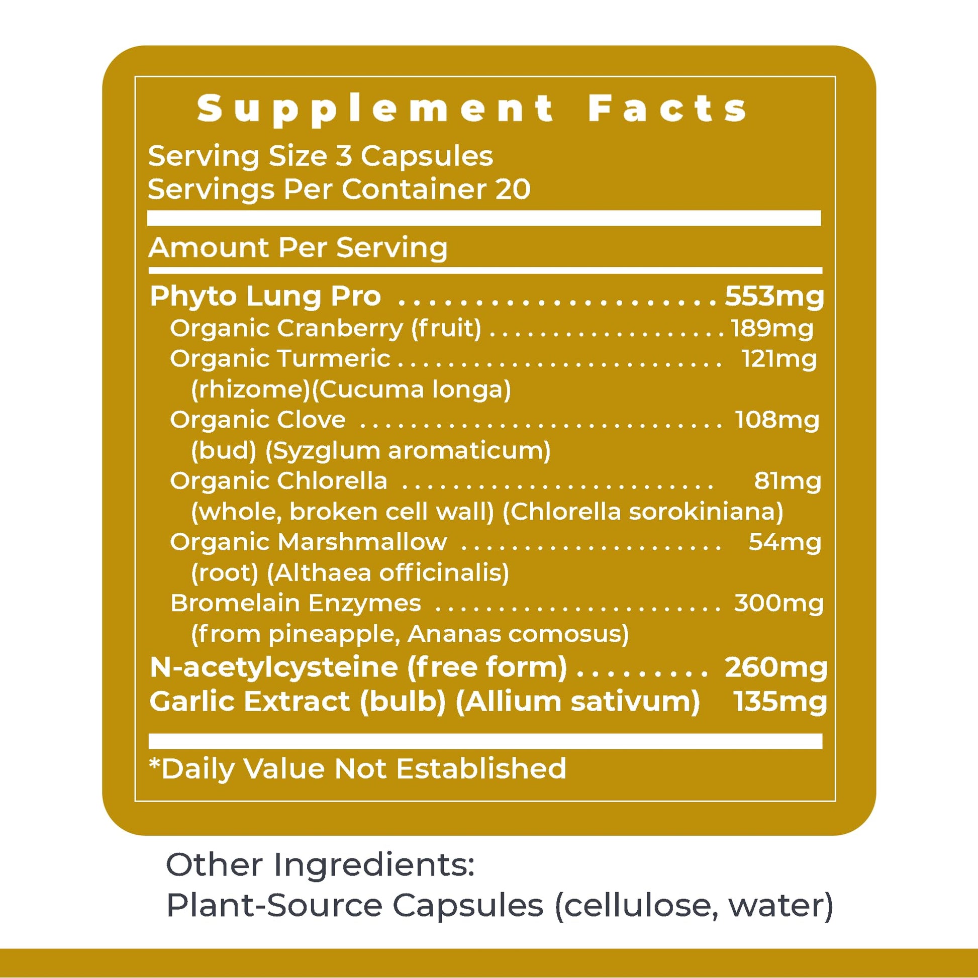 Premier Research Labs PneumoVen - Lung Support Supplement w/Bromelain & NAC, Lung Health Support Vitamins, Lung Cleanse - 60 Capsules - dailyvitalstore
