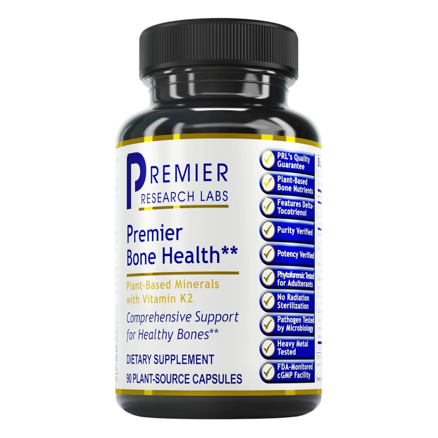 Premier Research Labs Premier Bone Health - Bone Health Vitamins, Bone Strength Supplement for Women & Men, Calcium Supplement with Vitamin K2, Healthy Bone Support - 90 Capsules - dailyvitalstore