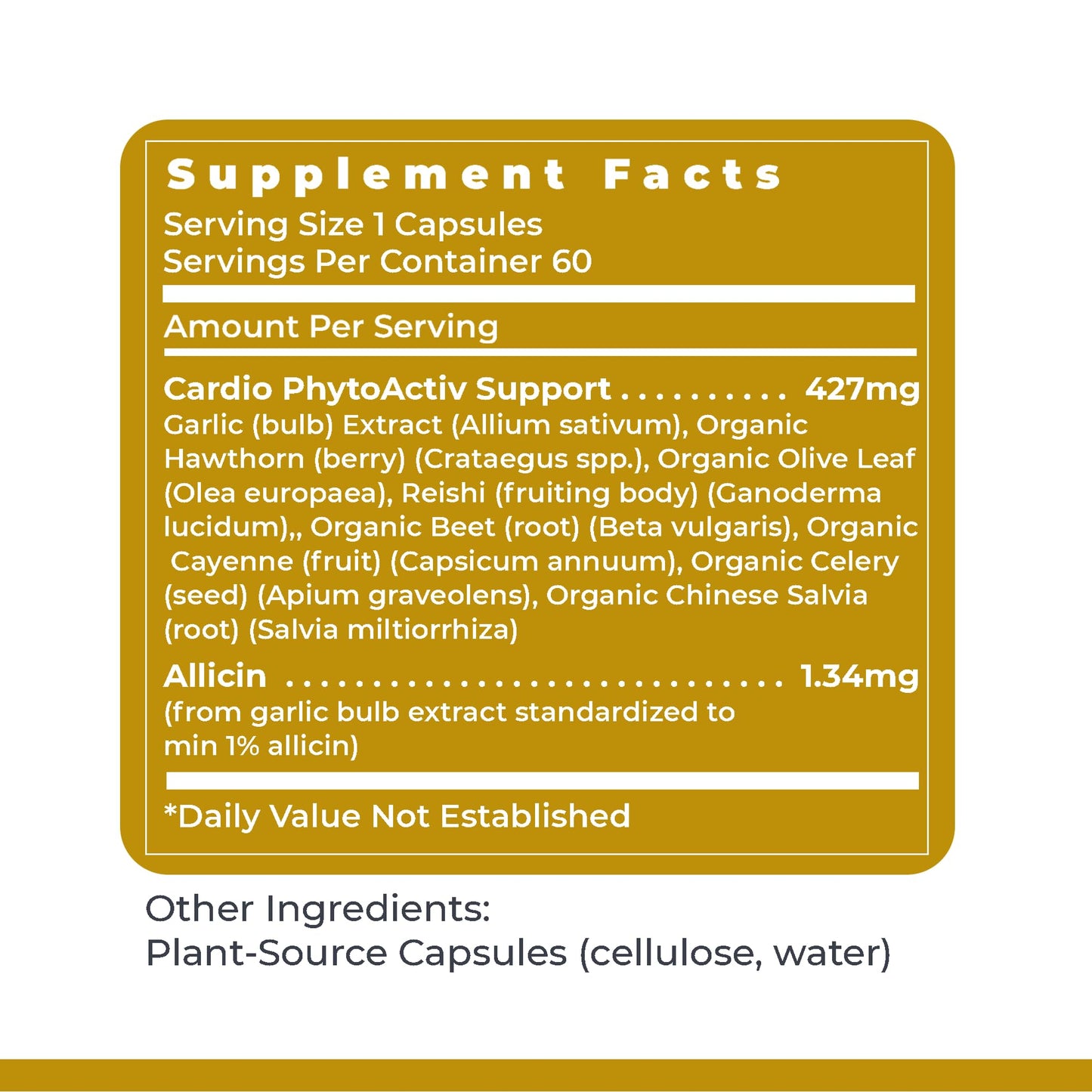 Premier Research Labs Premier BP Complex - Heart Health Supplements, BP Formula, Garlic Allicin Supplement, Natural Herbal BP Support Pills with Reishi & Cayenne Pepper - 60 Vegetarian Capsules - dailyvitalstore