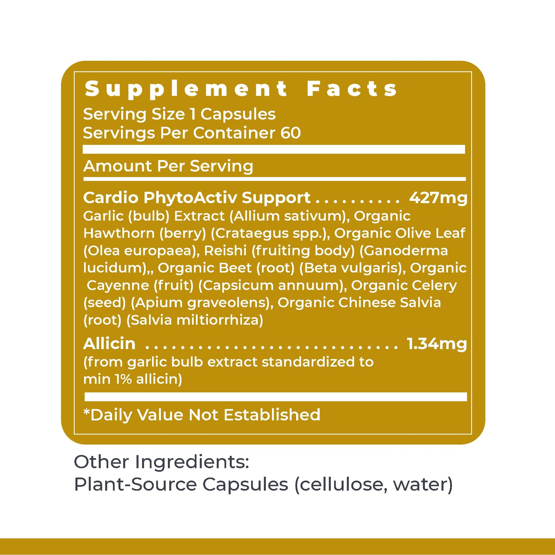 Premier Research Labs Premier BP Complex - Heart Health Supplements, BP Formula, Garlic Allicin Supplement, Natural Herbal BP Support Pills with Reishi & Cayenne Pepper - 60 Vegetarian Capsules - dailyvitalstore