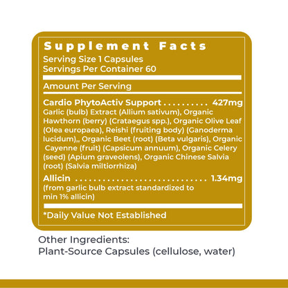 Premier Research Labs Premier BP Complex - Heart Health Supplements, BP Formula, Garlic Allicin Supplement, Natural Herbal BP Support Pills with Reishi & Cayenne Pepper - 60 Vegetarian Capsules - dailyvitalstore