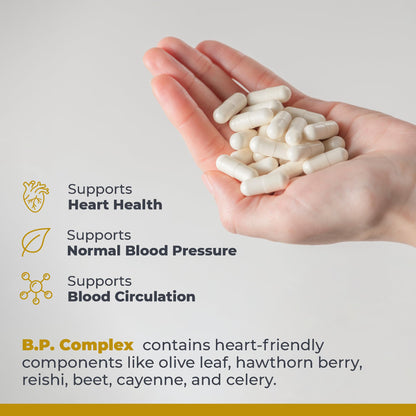 Premier Research Labs Premier BP Complex - Heart Health Supplements, BP Formula, Garlic Allicin Supplement, Natural Herbal BP Support Pills with Reishi & Cayenne Pepper - 60 Vegetarian Capsules - dailyvitalstore