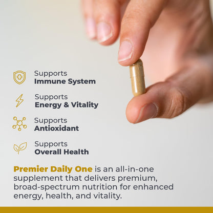 Premier Research Labs Premier Daily One - Super Greens, Vegetable Supplements for Adults with Cruciferous Veggies, Milk Thistle for Liver Support, Phytonutrients, Beta Glucan - 60 Vegetarian Capsules - dailyvitalstore