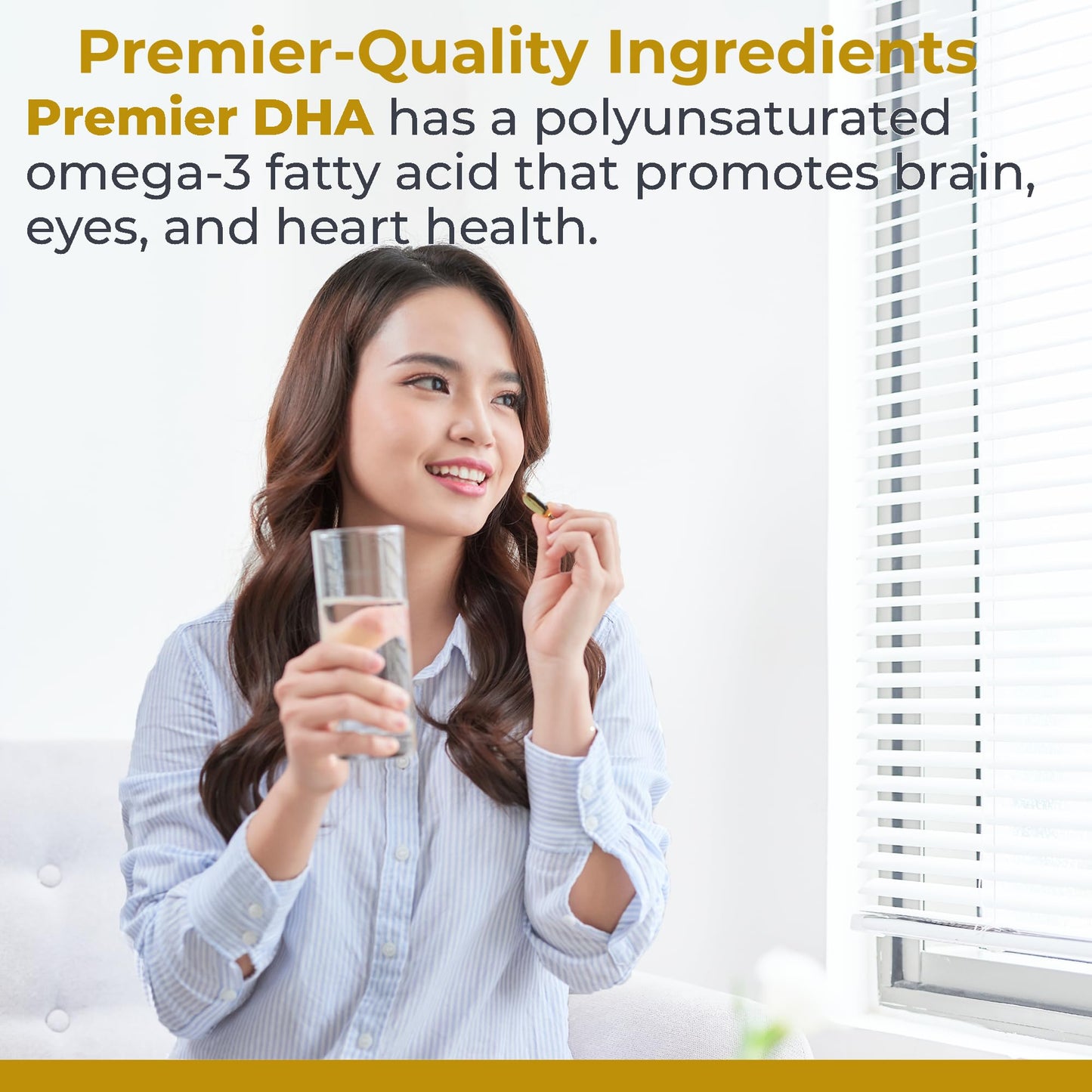 Premier Research Labs Premier DHA - Vegan DHA with Omega 3 Fatty Acids, Algae Based DHA for Women & Men, Natural DHA Supplement Suitable for Vegans- 60 Vegetarian Softgel Capsules - dailyvitalstore