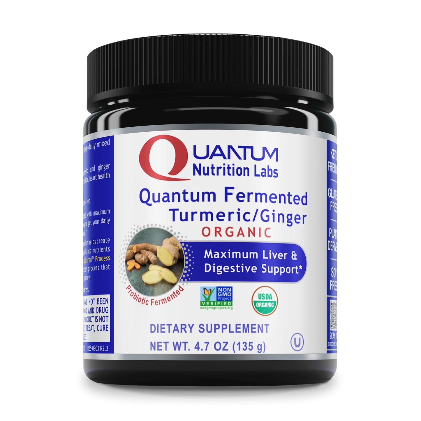Premier Research Labs Premier Fermented Turmeric/Ginger Root - Probiotic Fermented Turmeric & Ginger Powder Supplement, Active Curcuminoids, Herbal Supplement - 4.7 Oz - dailyvitalstore