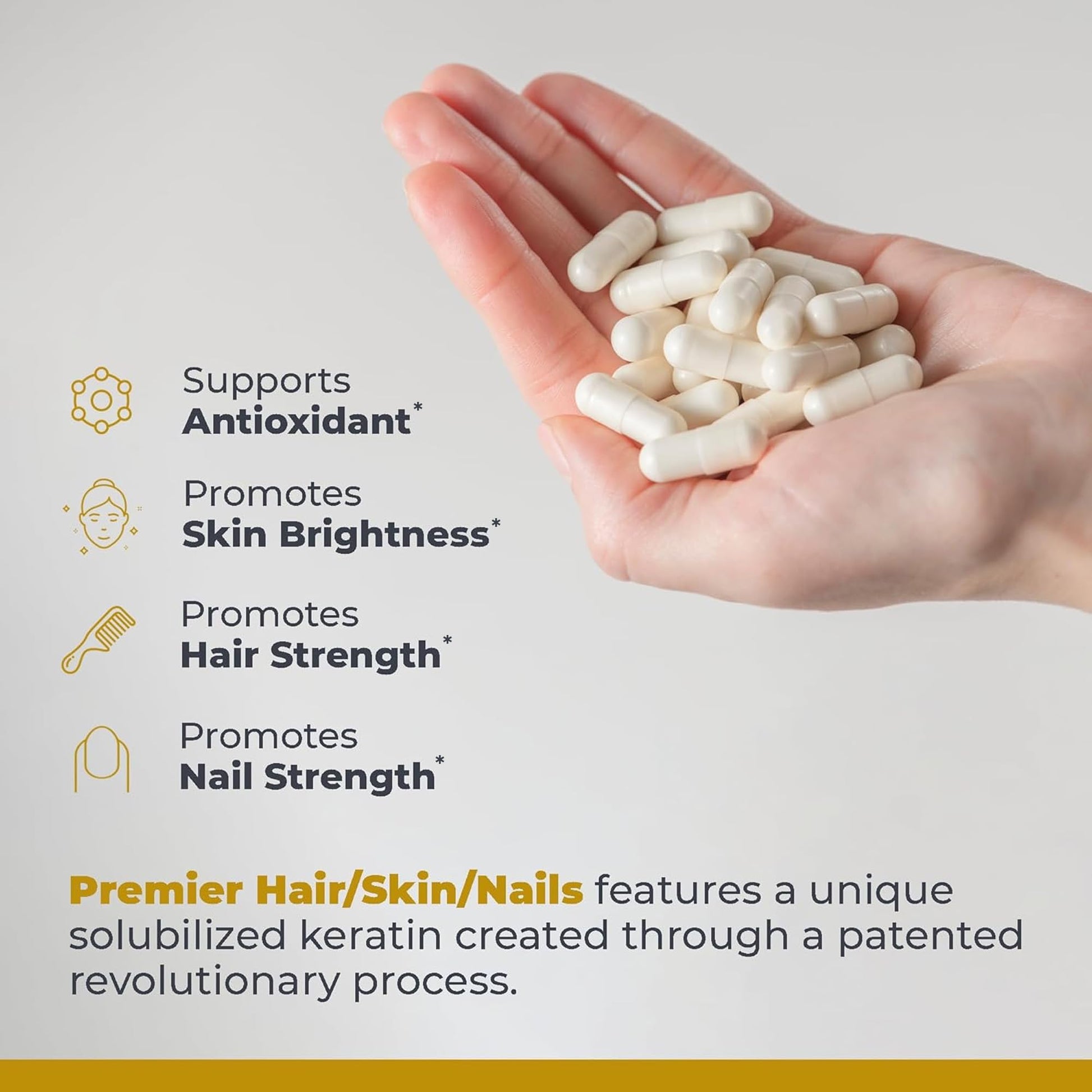 Premier Research Labs Premier Hair/Skin/Nails - Hair Growth Supplement for Women & Men with Keratin, Vitamins for Hair Growth, Beauty from Within for Hair, Skin and Nails - 60 Vegetarian Capsules - dailyvitalstore