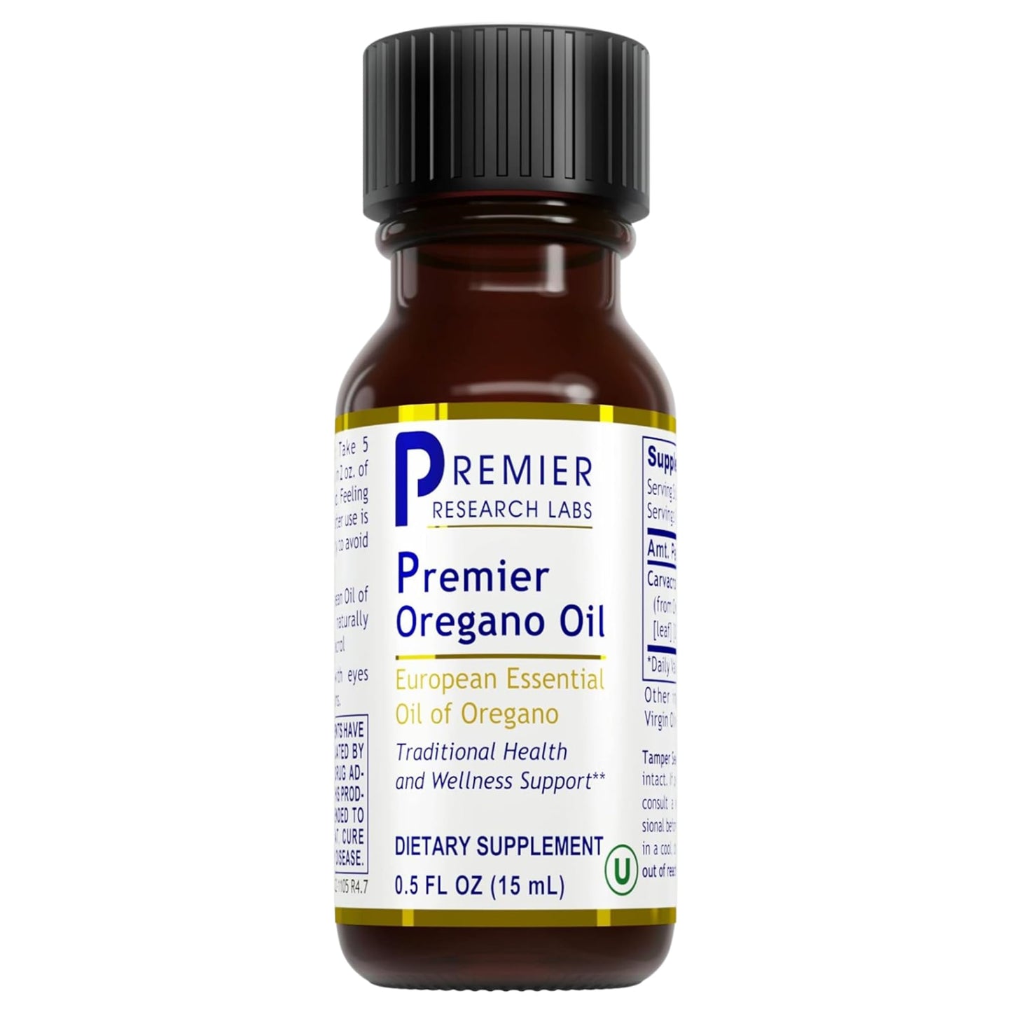 Premier Research Labs Premier Oregano Oil - Oil of Oregano Drops with Carvacrol, Edible Oregano Essential Oil Supplement for Immune & Gut Health - 0.5 Fl Oz - dailyvitalstore