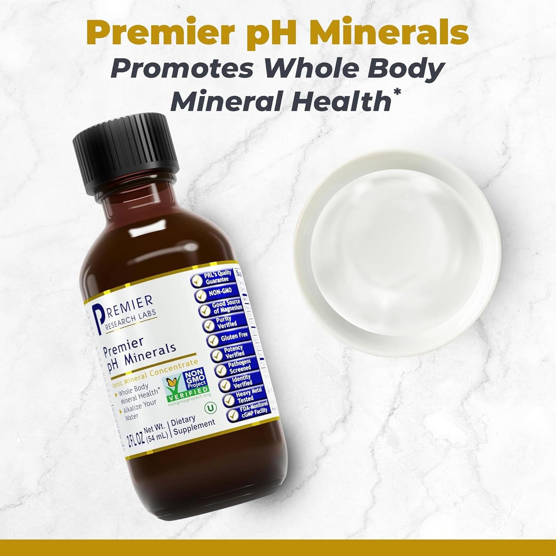 Premier Research Labs Premier Ph Minerals - Trace Minerals, Trace Mineral Drops, Minerals for Water, Magnesium Supplement for Distilled Water, Reverse Osmosis Water, Liquid Concentrate - 2 Fl Oz - dailyvitalstore