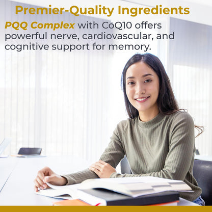 Premier Research Labs Premier PQQ Complex with CoQ10 - Coenzyme Q10, Co Q 10 Supplement with Pyrroloquinoline Quinone (PQQ) for Antioxidant, Brain & Heart Support - 60 Vegetarian Capsules - dailyvitalstore