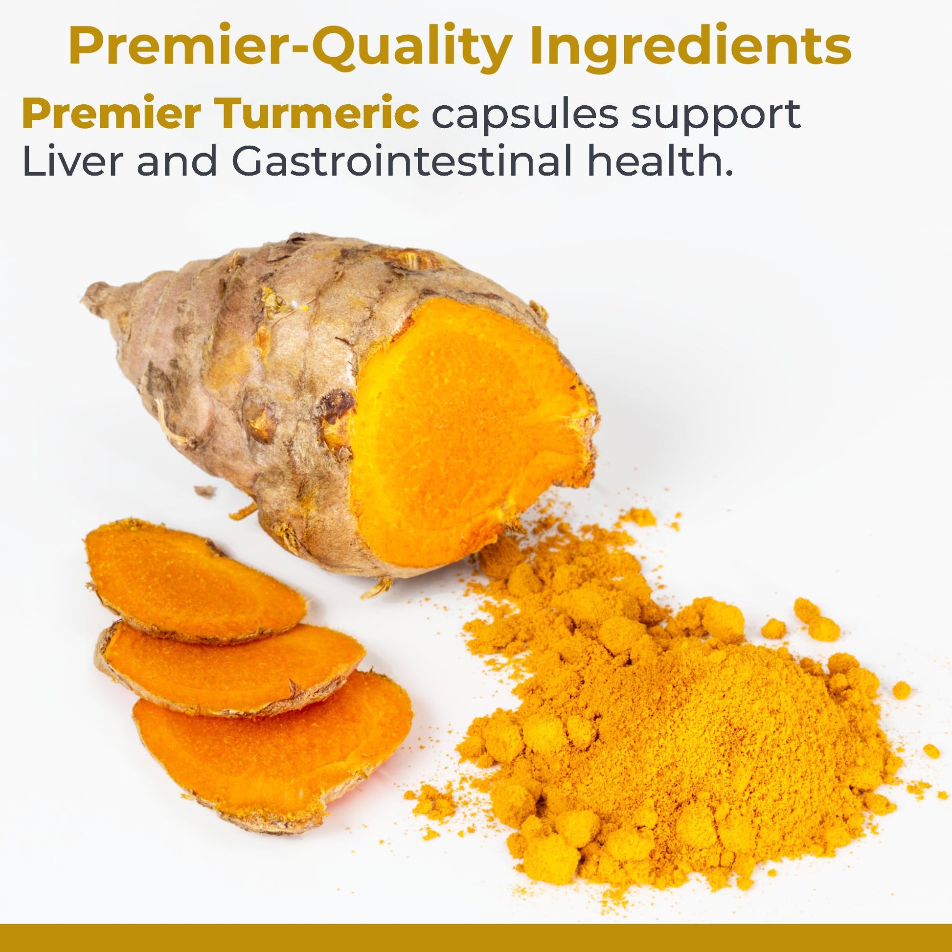 Premier Research Labs Premier Turmeric Capsules - Turmeric Curcumin Supplement, Liver Support, 500 mg of Curcuma Per Capsule - 60 Vegetarian Capsules - dailyvitalstore