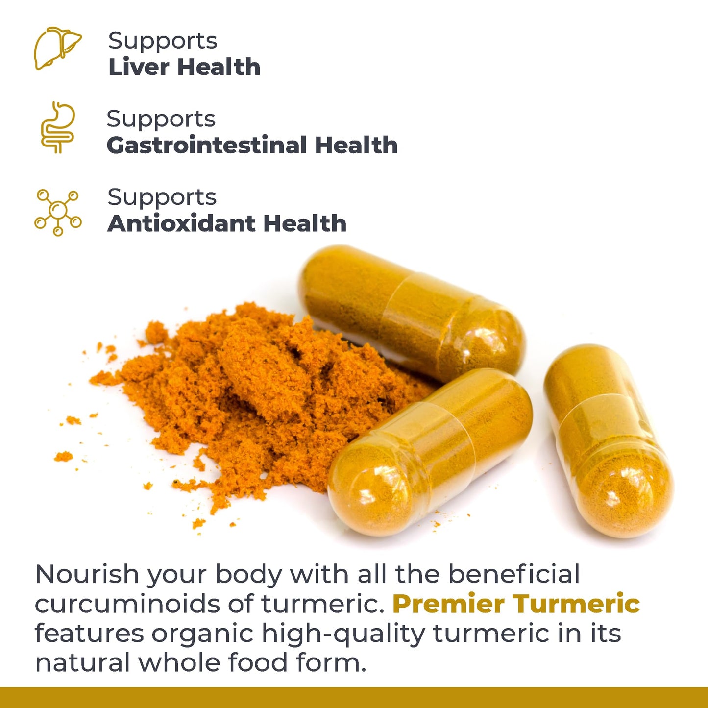 Premier Research Labs Premier Turmeric Capsules - Turmeric Curcumin Supplement, Liver Support, 500 mg of Curcuma Per Capsule - 60 Vegetarian Capsules - dailyvitalstore