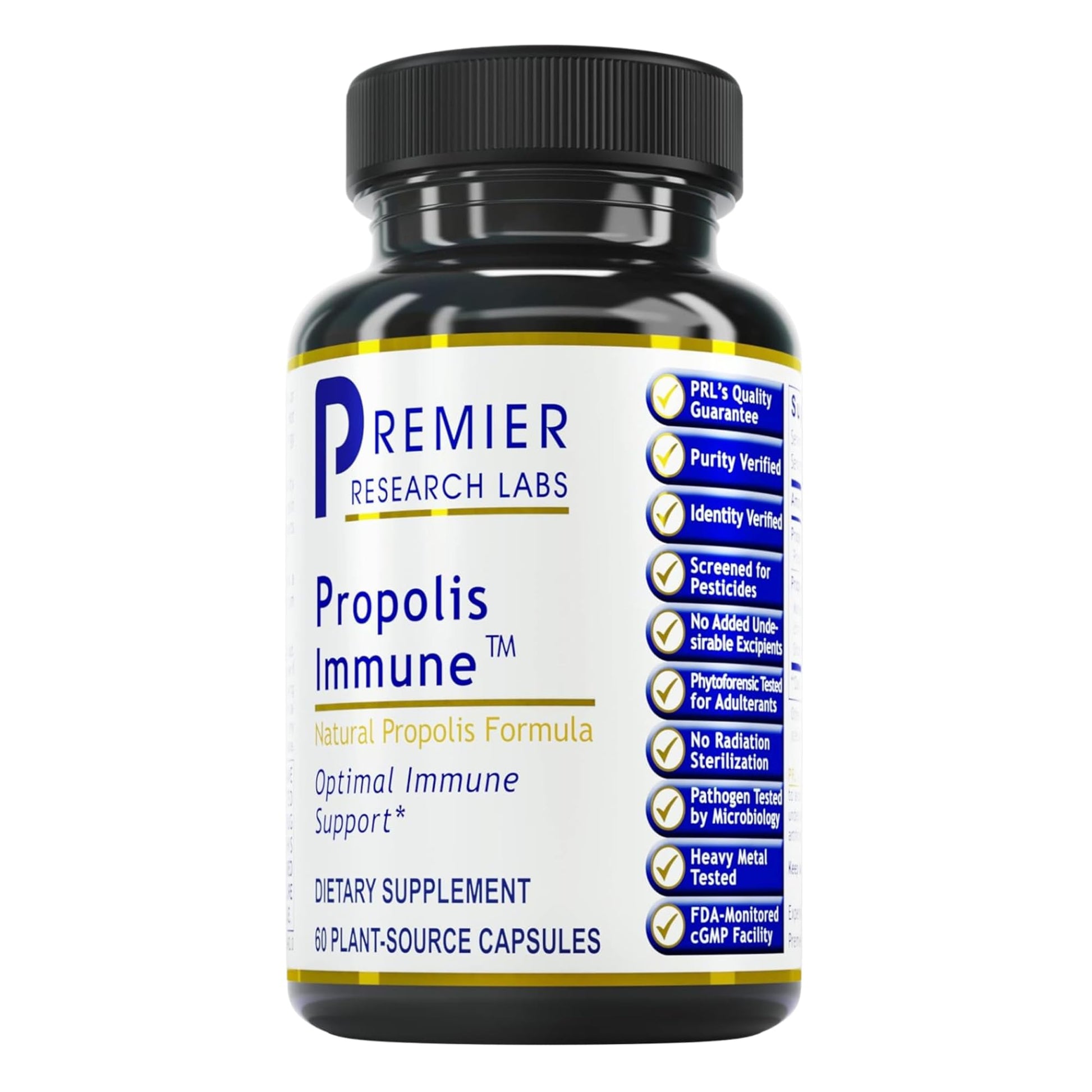 Premier Research Labs Propolis Immune - Bee Propolis Capsules, Bee Pollen Supplement, Propolis Extract Pills for Women & Men, Promotes Immune Health - 60 Vegetarian Capsules - dailyvitalstore