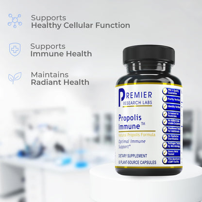 Premier Research Labs Propolis Immune - Bee Propolis Capsules, Bee Pollen Supplement, Propolis Extract Pills for Women & Men, Promotes Immune Health - 60 Vegetarian Capsules - dailyvitalstore