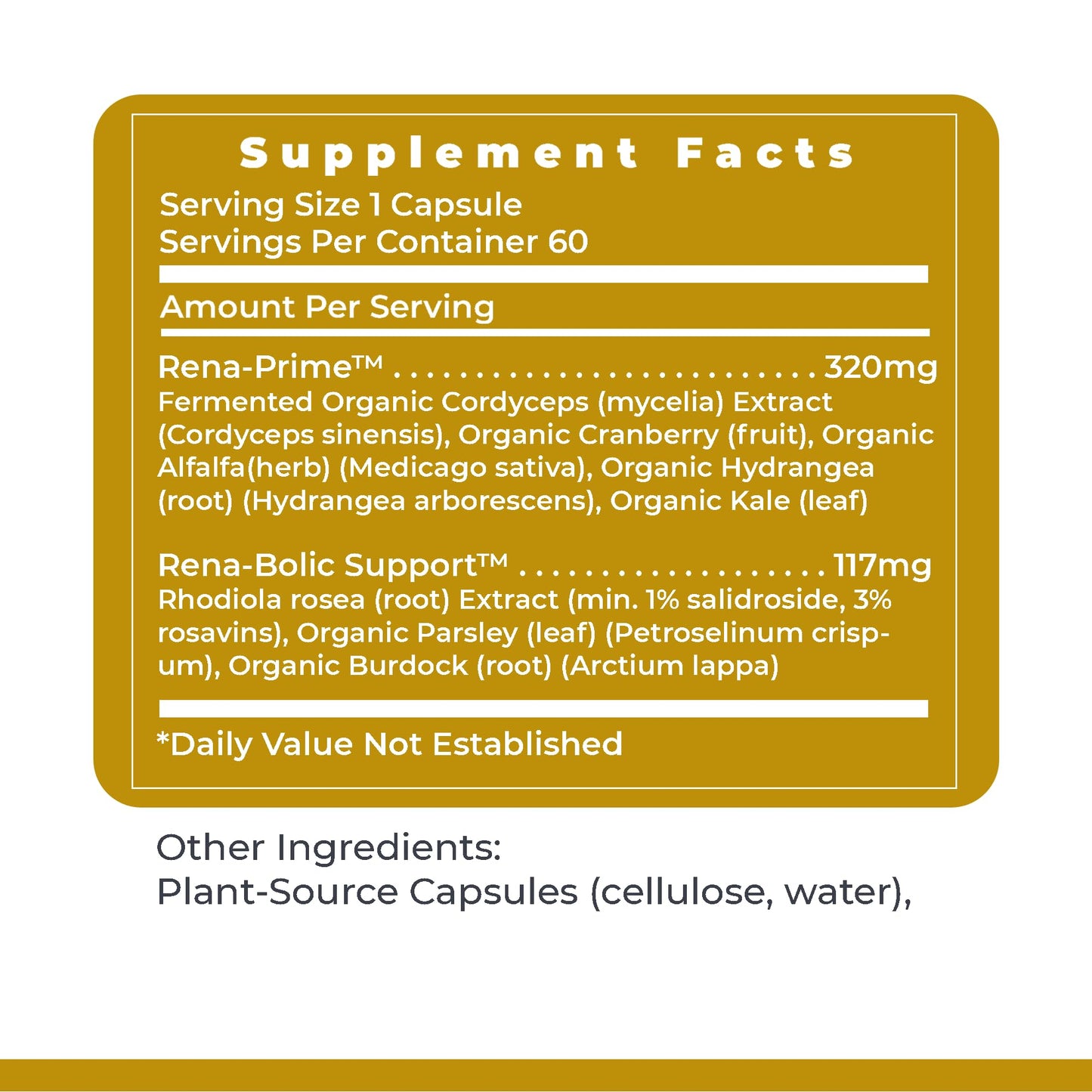 Premier Research Labs RenaVen - Premier Kidney Support for Kidney Cleanse Detox and Repair | Improve Kidney Function and Urinary Support with Fermented Cordyceps - 60 Plant-Source Capsules - dailyvitalstore