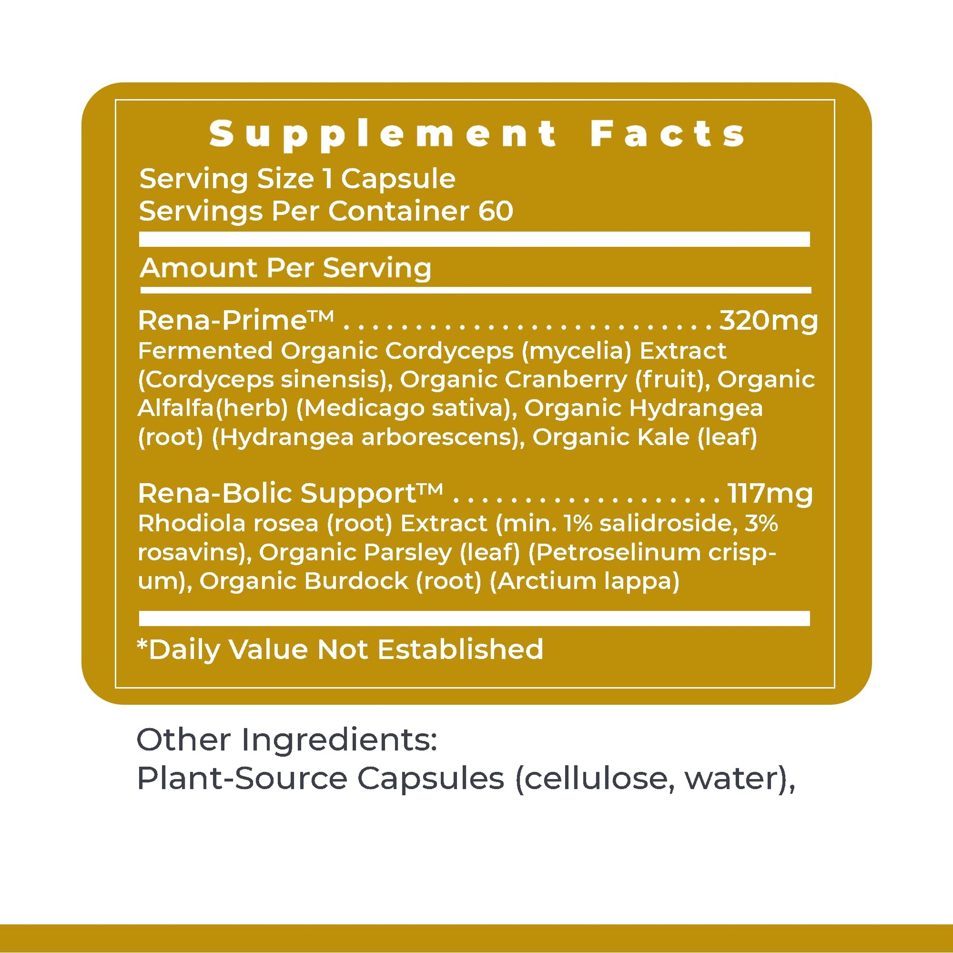 Premier Research Labs RenaVen - Premier Kidney Support for Kidney Cleanse Detox and Repair | Improve Kidney Function and Urinary Support with Fermented Cordyceps - 60 Plant-Source Capsules - dailyvitalstore