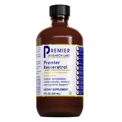 Premier Research Labs Resveratrol - Resveratrol Liquid Supplement, Trans Resveratrol, Antioxidant Support for Heart Health & Blood Flow, Aging Support, 180 mg Per Teaspoon - 8 Fl Oz - dailyvitalstore