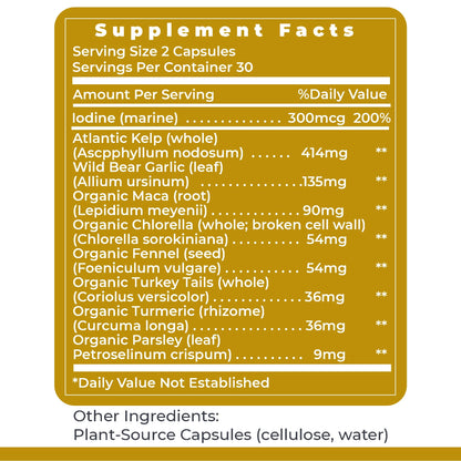 Premier Research Labs ThyroVen - Thyroid Support for Women, Thyroid Support for Men, Thyroid Supplement, Thyroid Support Complex with Naturally-Sourced Iodine - 60 Capsules - dailyvitalstore