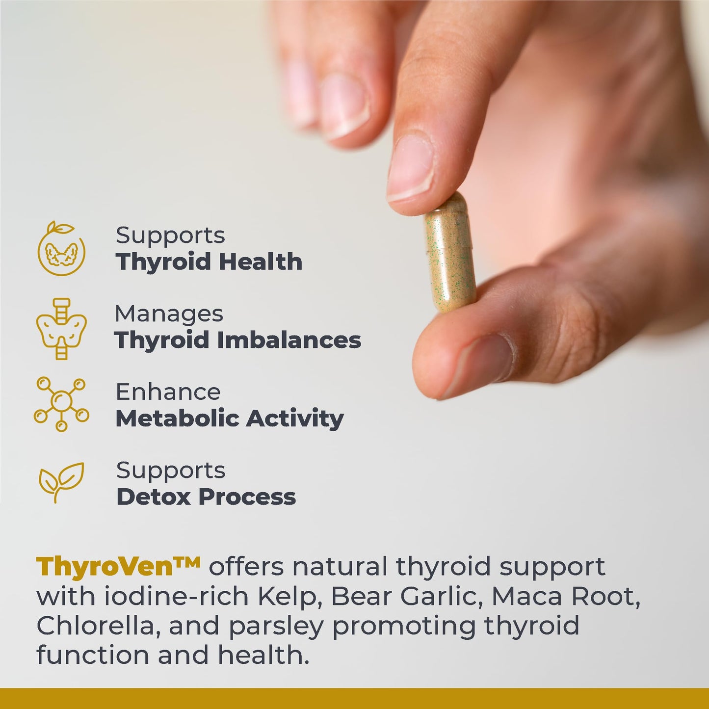 Premier Research Labs ThyroVen - Thyroid Support for Women, Thyroid Support for Men, Thyroid Supplement, Thyroid Support Complex with Naturally-Sourced Iodine - 60 Capsules - dailyvitalstore