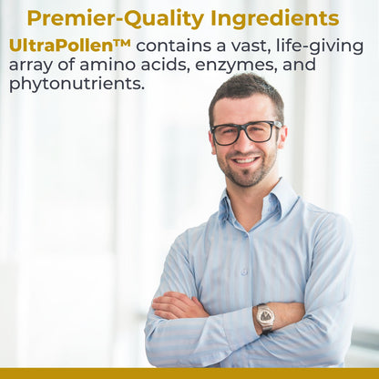 Premier Research Labs UltraPollen - Bee Pollen Supplement, Rye Pollen Extract, Prostate Health, Bee Pollen Extract from Rye Flower with Amino Acids, Supplement for Men & Women- 45 Vegetarian Capsules - dailyvitalstore