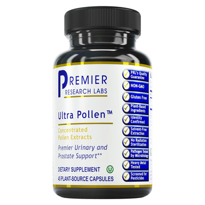 Premier Research Labs UltraPollen - Bee Pollen Supplement, Rye Pollen Extract, Prostate Health, Bee Pollen Extract from Rye Flower with Amino Acids, Supplement for Men & Women- 45 Vegetarian Capsules - dailyvitalstore