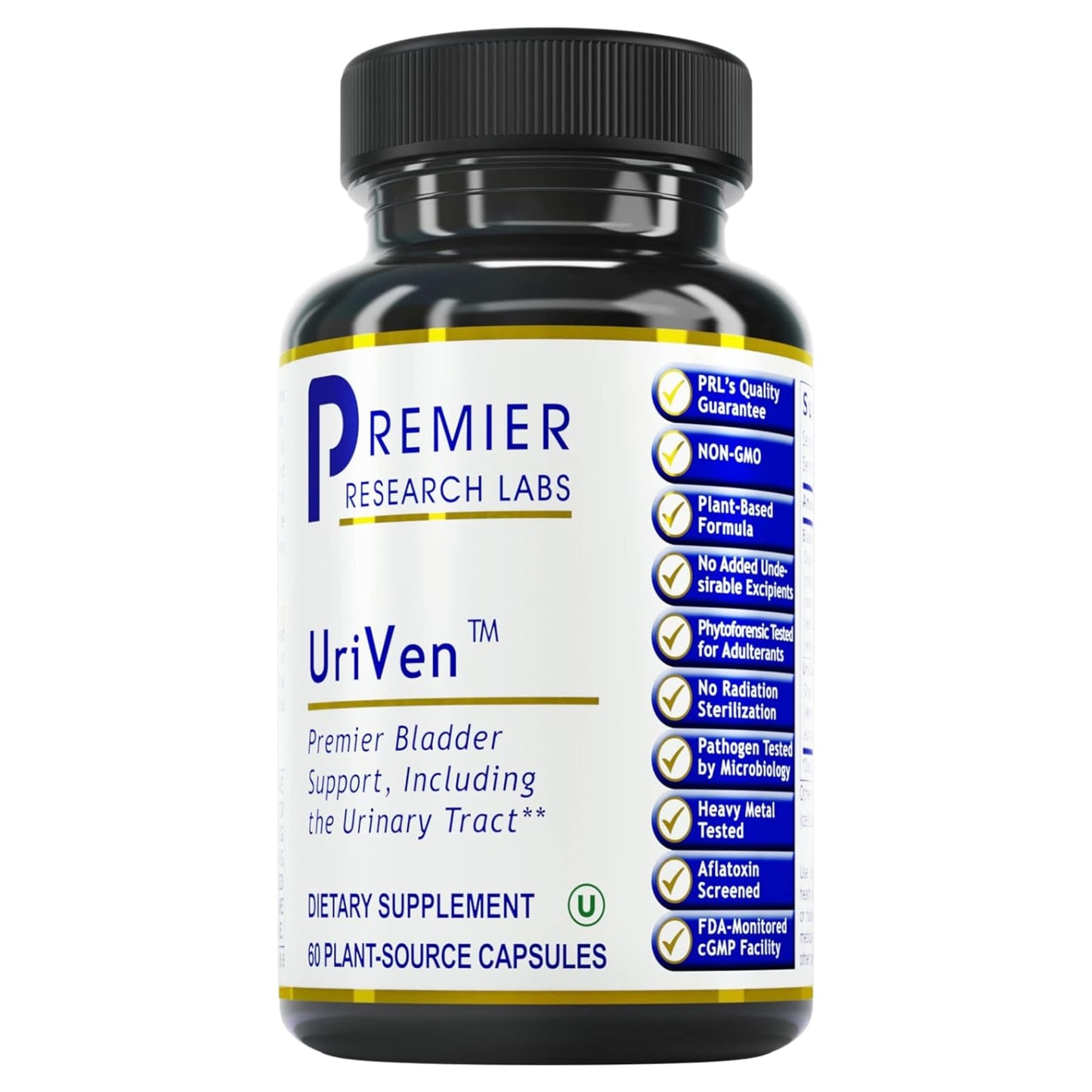 Premier Research Labs UriVen - Bladder Health Support for Women & Men, Cranberry Extract & Marshmallow Root, Urinary Relief, Bladder Relief, Bladder Control Supplement - 60 Vegetarian Capsules - dailyvitalstore