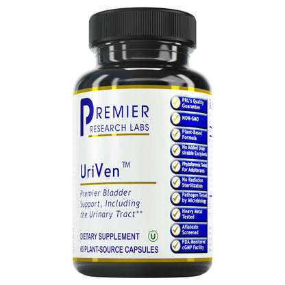 Premier Research Labs UriVen - Bladder Health Support for Women & Men, Cranberry Extract & Marshmallow Root, Urinary Relief, Bladder Relief, Bladder Control Supplement - 60 Vegetarian Capsules - dailyvitalstore