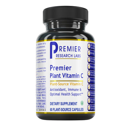 Premier Research Labs Vitamin C Supplement - Natural Vitamin C, Whole Food Vitamin C, Essential C Complex, Pure with Bioflavonoids & Organic Ingredients - 60 Vegetarian Capsules - dailyvitalstore