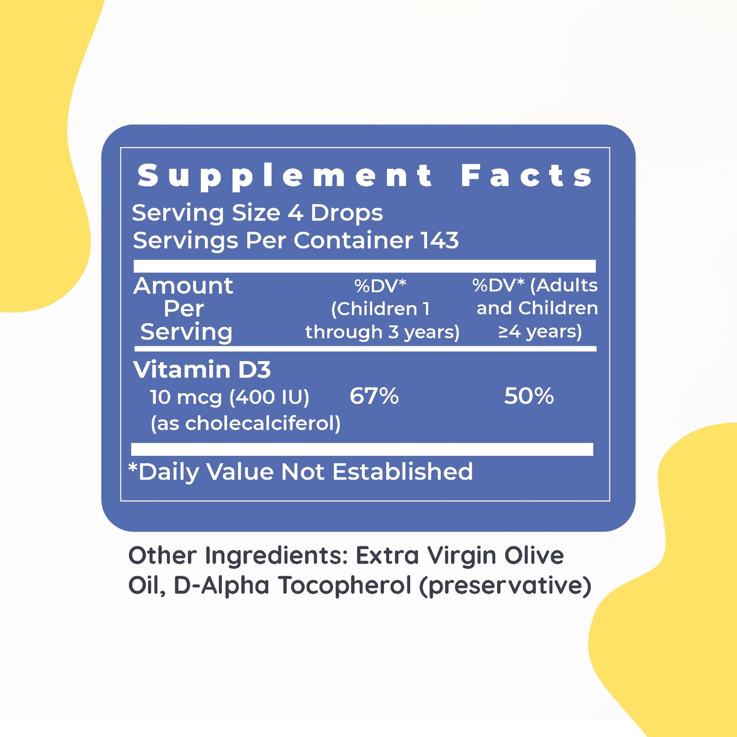 Premier Research Labs Vitamin D3 for Kids - Vitamin D Drops for Children, Kids Liquid Vitamin D, 400 IU Per Serving, Supports Healthy Brain Development - 0.43 fl oz - dailyvitalstore