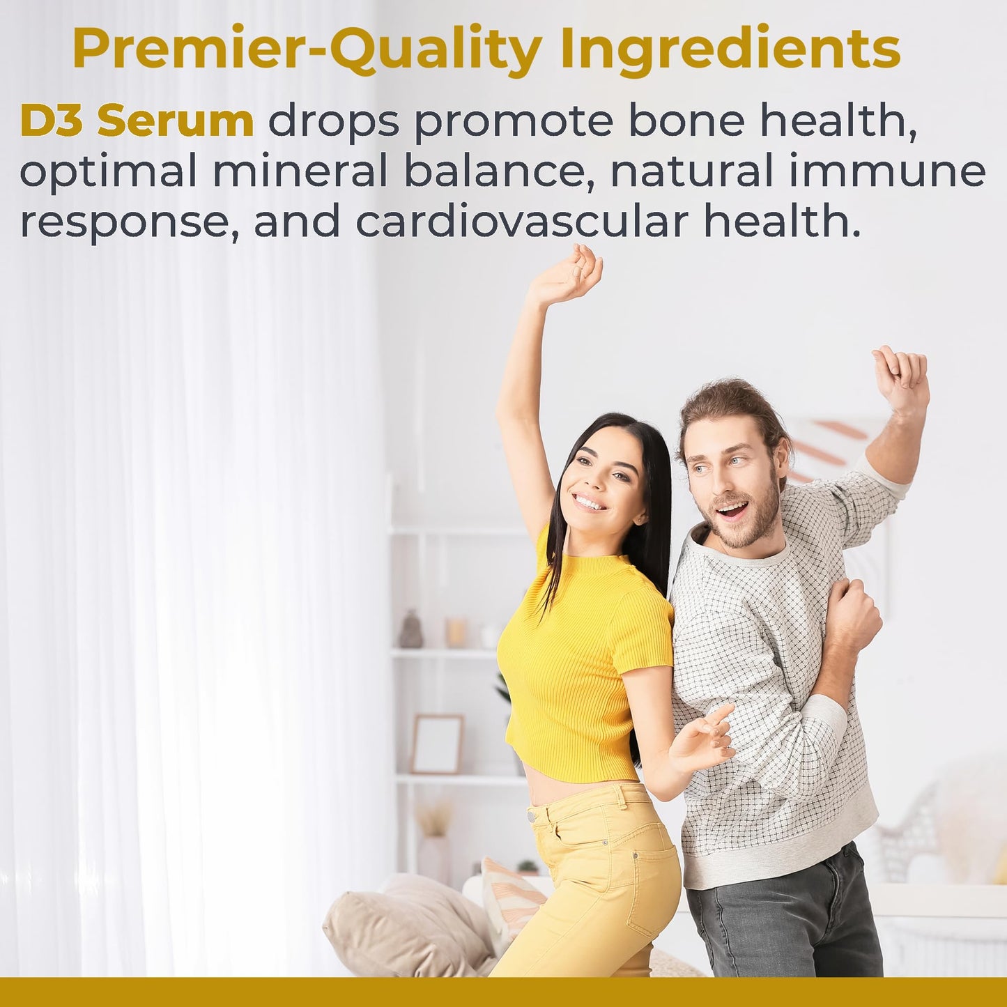Premier Research Labs Vitamin D3 Serum - Liquid Vitamin D Oil Drops for Adults, Liquid Vitamin D3 5000 IU, Sublingual Vit D3 Liquid - 0.43 fl oz - dailyvitalstore