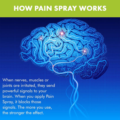 Premiere's Pain Spray All-Natural Menthol & Peppermint Oil Herbal Blend for Joint and Nerve Pain, Muscle Soreness, Sprains, Cramps, Sports Injuries, Back Pain & Neck Shoulder Aches - One Pack - dailyvitalstore