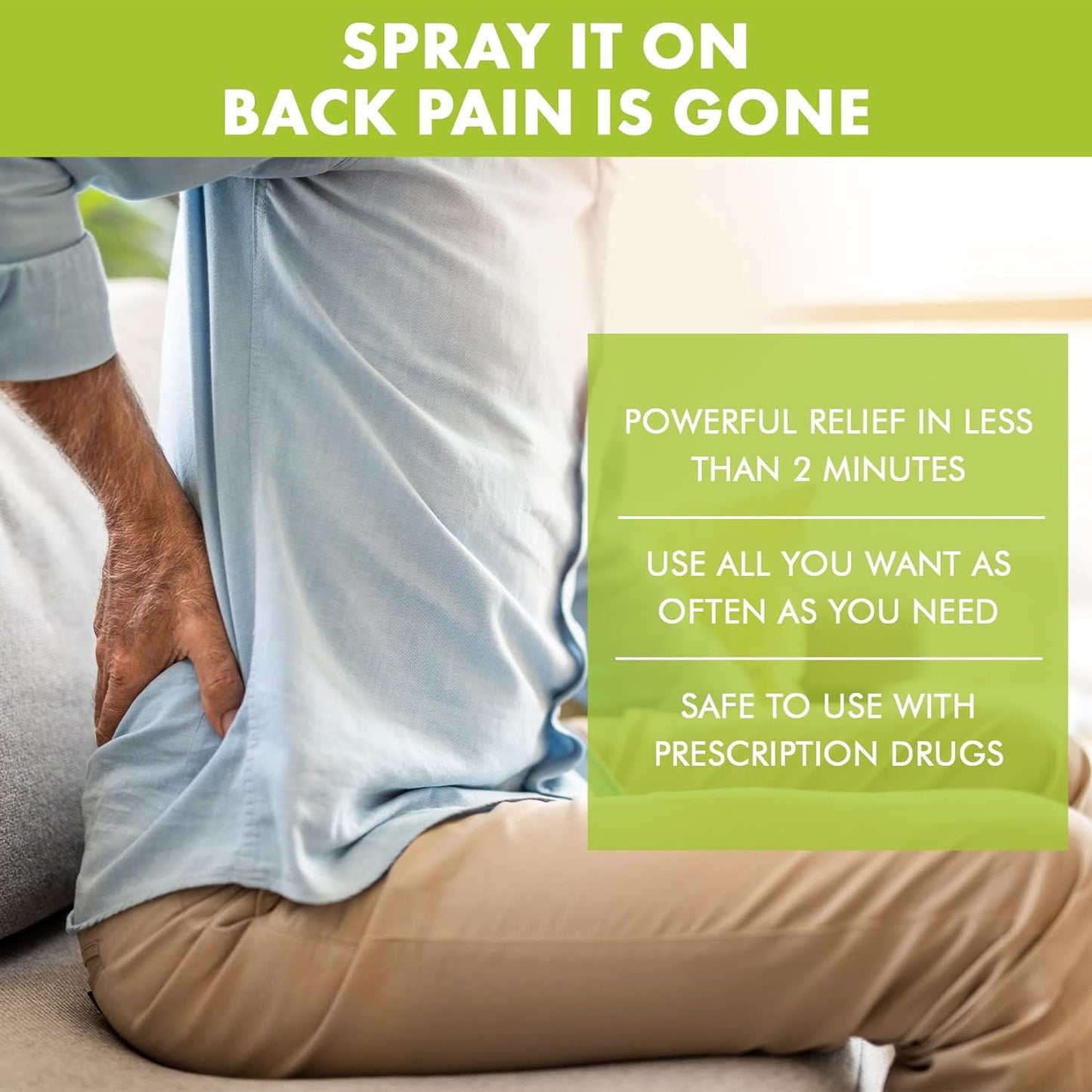 Premiere's Pain Spray All-Natural Menthol & Peppermint Oil Herbal Blend for Joint and Nerve Pain, Muscle Soreness, Sprains, Cramps, Sports Injuries, Back Pain & Neck Shoulder Aches - One Pack - dailyvitalstore