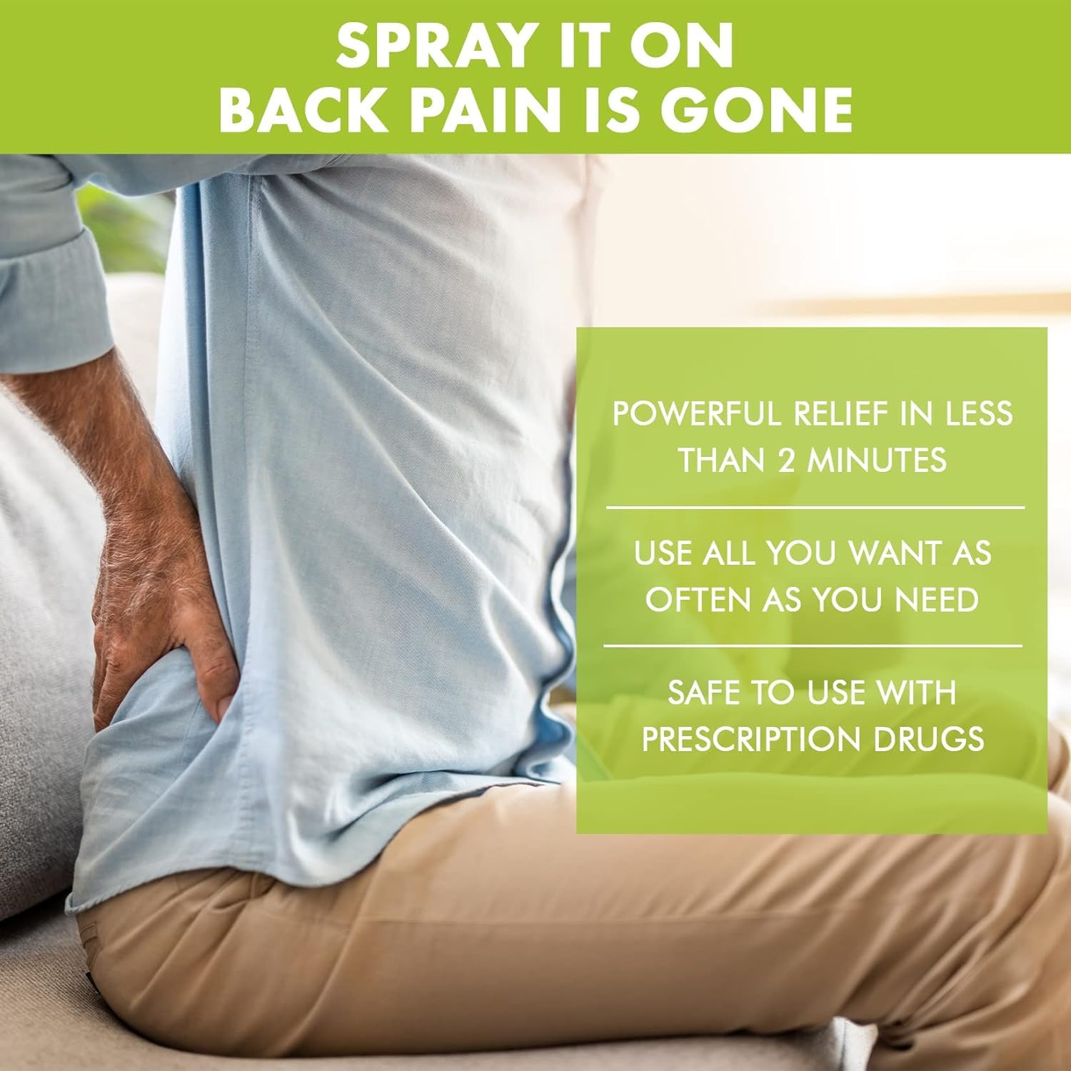 Premiere's Pain Spray All-Natural Menthol & Peppermint Oil Herbal Blend for Joint and Nerve Pain, Muscle Soreness, Sprains, Cramps, Sports Injuries, Back Pain & Neck Shoulder Aches - One Pack - dailyvitalstore