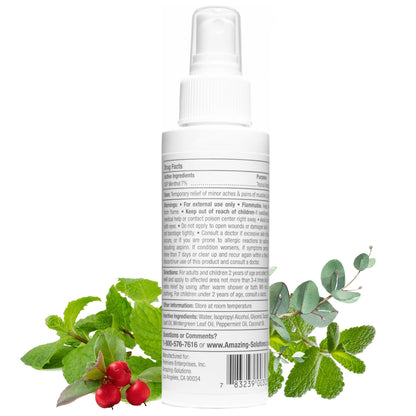 Premiere's Pain Spray All-Natural Menthol & Peppermint Oil Herbal Blend for Joint and Nerve Pain, Muscle Soreness, Sprains, Cramps, Sports Injuries, Back Pain & Neck Shoulder Aches - One Pack - dailyvitalstore