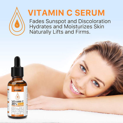 Premium 20% 𝐯𝐢𝐭𝐚𝐦𝐢𝐧 𝐜 𝐬𝐞𝐫𝐮𝐦 - (2PACK) with Hyaluronic Acid, Retinol & Amino Acids - Boost Skin Collagen,Hydrate & Plump Skin, Anti Aging & Wrinkle Facial Serum - dailyvitalstore