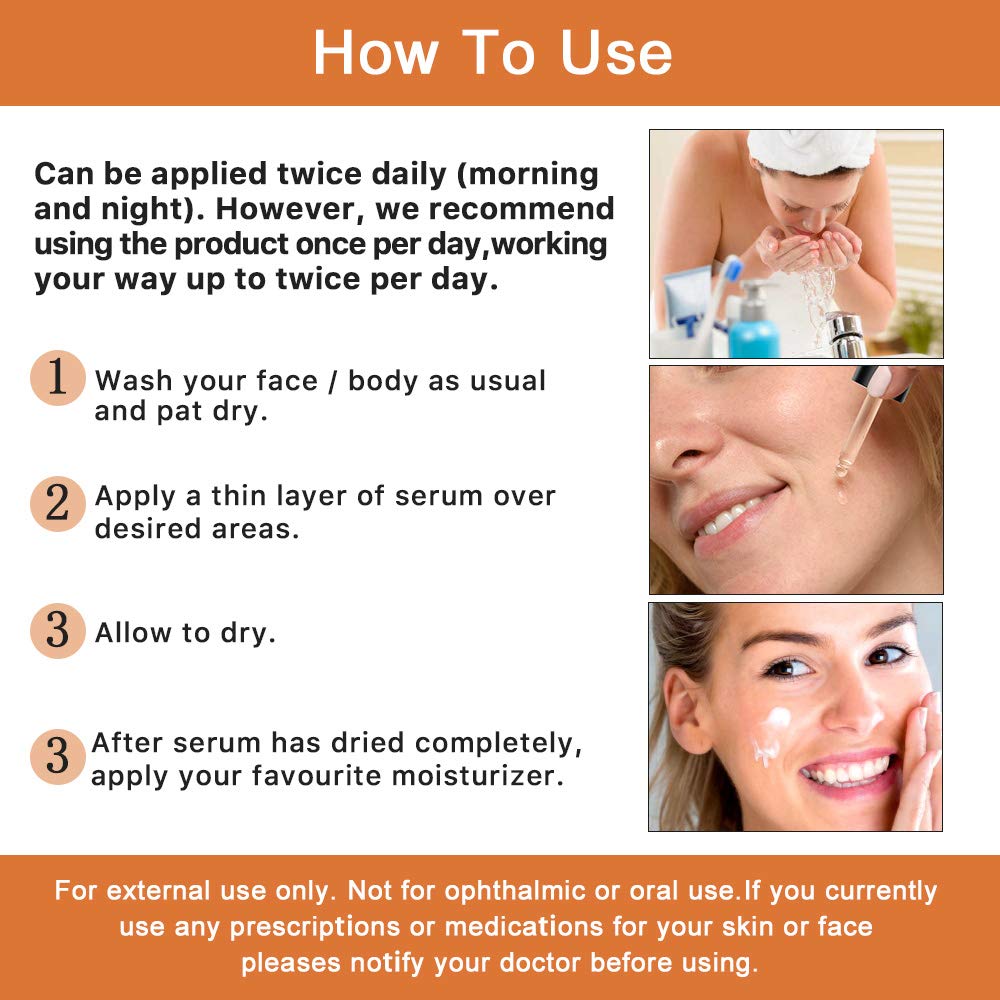 Premium 20% Vitamin C Serum For Face - (3PACK) with Hyaluronic Acid, Retinol & Amino Acids - Boost Skin Collagen,Hydrate & Plump Skin - dailyvitalstore